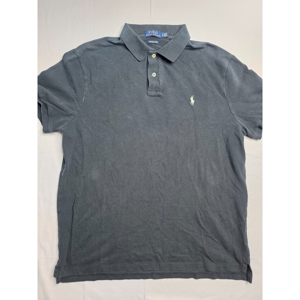 Polo Ralph Lauren Polo Shirt Men's XL Dark Gray Pony Logo Custom Slim Fit Golf